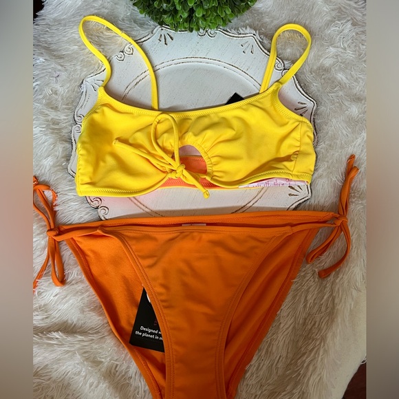 Yellow and Orange Bikini Set - Picture 2 of 9
